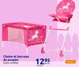 Action Chaise et berceau de poupée offre