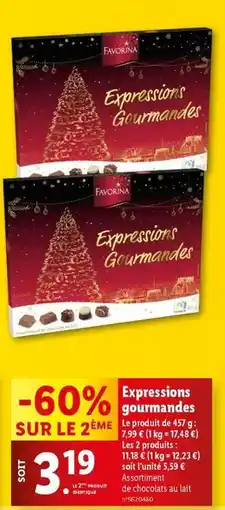 Lidl Favorina - expression gourmandes offre