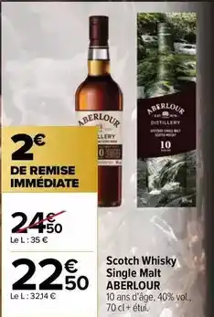 Carrefour Market Aberlour - scotch whisky single malt offre