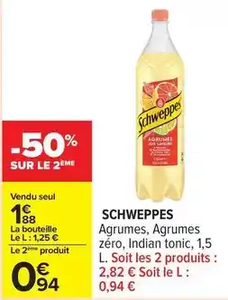 Carrefour Contact Eau minérale naturelle gazeuse offre