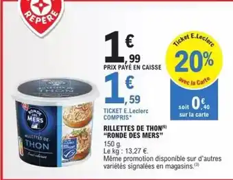 E.Leclerc Rillettes de thon offre