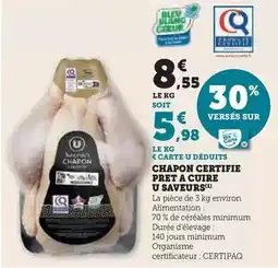 U Express U saveurs - chapon certifie pret a cuire offre