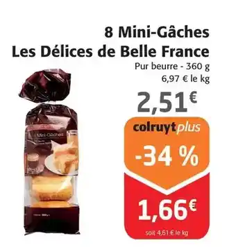 Colruyt Belle france - 8 mini-gâches les délices offre