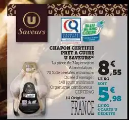 Hyper U U - chapon certifié pret a cuire saveurs offre