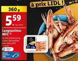 Lidl Deluxe - langoustines msc offre