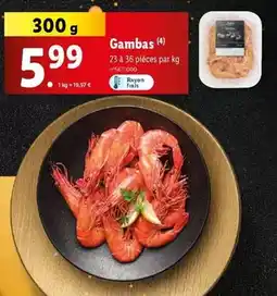 Lidl Deluxe - gambas offre