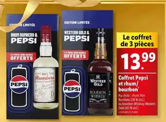 Lidl Pepsi - coffret et rhum/bourbon offre