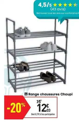 Conforama Range chaussures Choupi offre