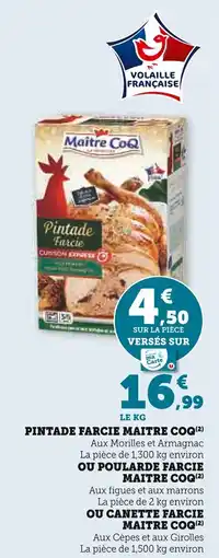 U Express MAITRE COQ  Pintade farcie offre