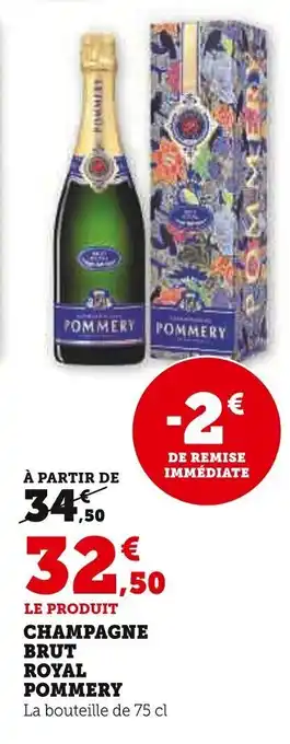 U Express POMMERY Champagne brut royal offre