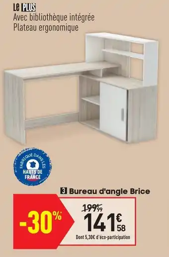 Conforama Bureau d'angle Brice offre