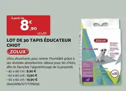 ZOLUX Lot de 30 tapis éducateur chiot