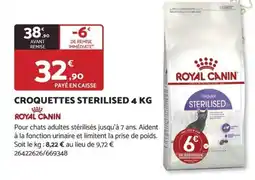 Bricomarché ROYAL CANIN Croquettes sterilised offre