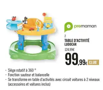 Orchestra Table d’activité ludocar offre