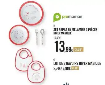 Prémaman set repas en mélamine 3 pièces hiver magique