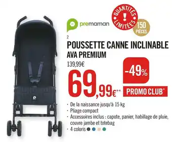Orchestra Premaman poussette canne inclinable ava premium offre