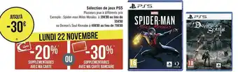 Bon plan sur la sélection de jeux ps5