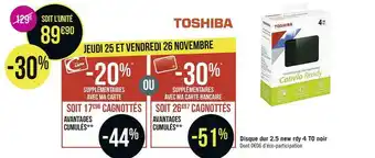 Toshiba disque dur 2.5 new rdy 4 to noir