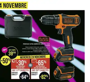 Perceuse ultra-compacte sans fil 10.8v lithium