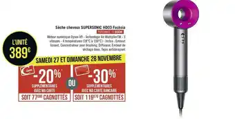 Géant Casino Dyson sèche cheveux supersonic hd03 fuchsia offre