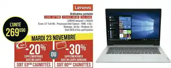 Géant Casino Lenovo ordinateur portable offre