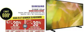 Géant Casino Samsung tv led 60’’ (152 cm) offre