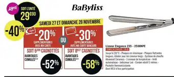Babyliss lisseur elegance 235 - 2598npe