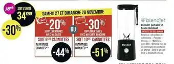 Géant Casino Blendjet blender portable 2 black bullboat offre