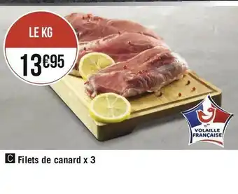 Géant Casino Filets de canard x 3 offre