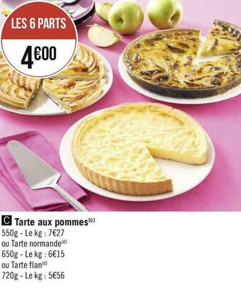 Géant Casino Tarte aux pommes offre