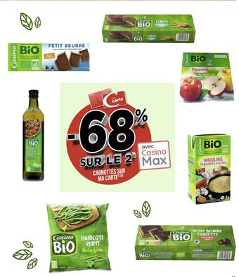 Géant Casino Casino bon plan sur les produits bio de la marque casino offre