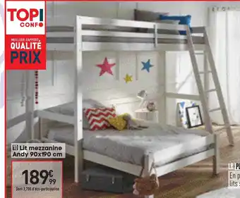 Conforama Lit mezzanine Andy offre