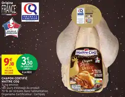 Intermarché Hyper MAÎTRE COQ Chapon certifié offre