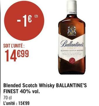 Géant Casino Finest blended scotch whisky 40% vol. offre