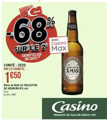 Géant Casino La collective du houblon bière de noël 8% vol. offre