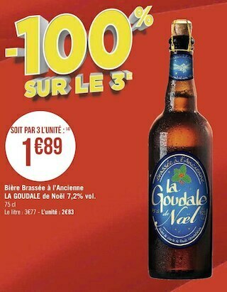 La goudale bière brassée à l’ancienne de noël 7,2% vol.
