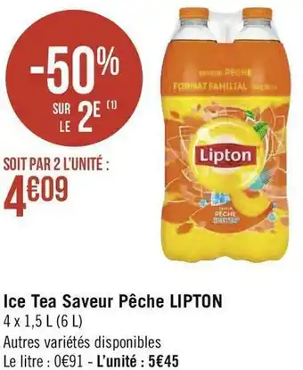 Lipton ice tea saveur pêche
