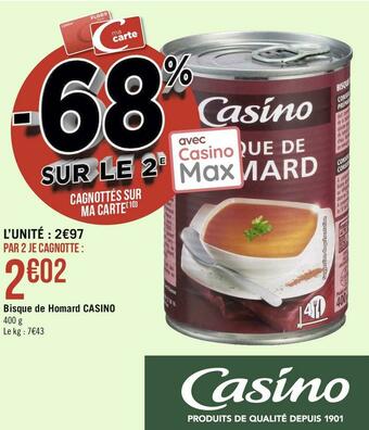 Casino bisque de homard