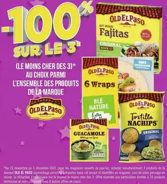 Géant Casino Old el paso bon plan sur l’ensemble des produits de la marque old el paso offre