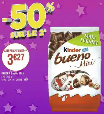 Géant Casino Kinder kinder bueno mini offre