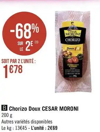 Cesar moroni chorizo doux
