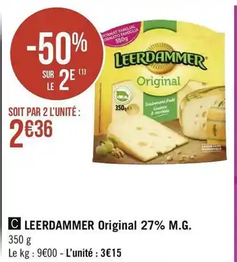 Géant Casino Leerdammer leerdammer original 27% m.g. offre