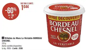 Géant Casino Bordeau chesnel rillettes du mans la véritable offre