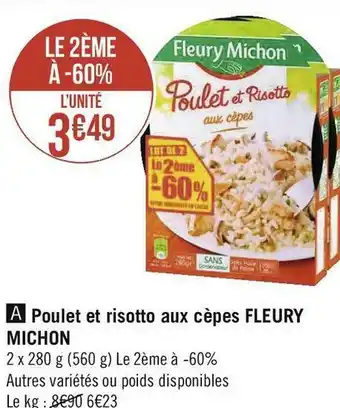 Michon poulet et risotto aux cèpes