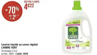L’arbre vert lessive liquide au savon végétal