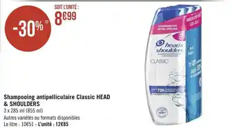 Géant Casino Headandshoulders shampooing antipelliculaire classic offre