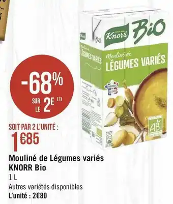 Knorr bio mouliné de légumes variés