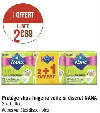Nana protège slips lingerie voile si discret