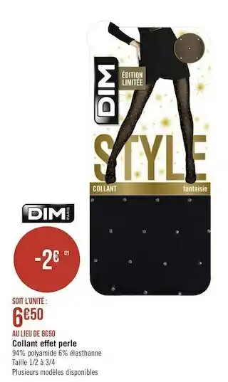 Dim collant effet perle