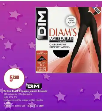 Dim collant diam’s opaque jambes fuselées